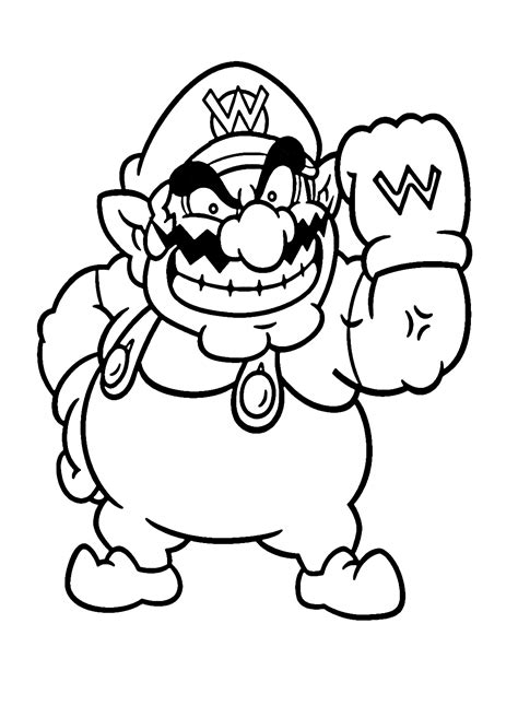 Waluigi And Wario Coloring Pages