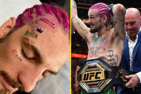 Sean O’Malley tattoos 'CHAMP' on forehead following bantamweight title ...