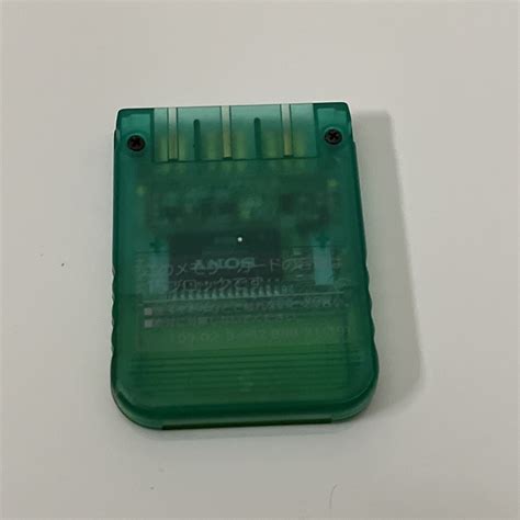 Official Sony Playstation PS1 Memory Card 1MB SCPH-1020 Green Aqua Tra – Retro Unit