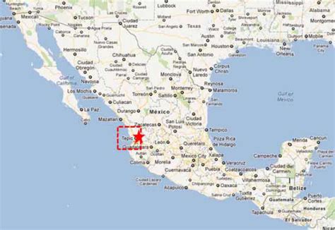 Tepic map – On the Road in Mexico