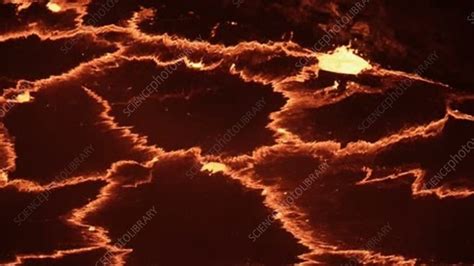 Lava lake, Halemaumau Crater, Hawaii - Stock Video Clip - K006/2165 - Science Photo Library