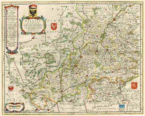 Lower Silesia, bt Joan Blaeu. | Sanderus Antique Maps - Antique Map Webshop