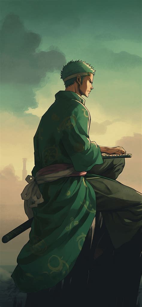 One Piece Roronoa Zoro Green Wallpaper - Zoro Wallpaper iPhone