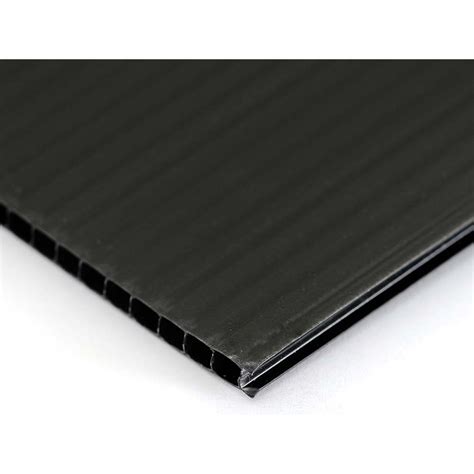 Plastic Corrugated 4mm Sheet - 1220 x 610mm - Pack of 10 - Black | Correx | Plastic Materials ...