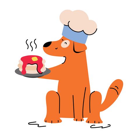 Trendy Dog Chef 25431761 Vector Art at Vecteezy