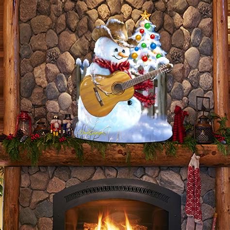 Snowman Decorations Snowman Door Decor Guitar Rocker | Etsy