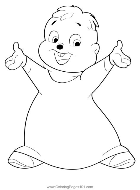 Happy Theodore Coloring Page for Kids - Free Alvin and the Chipmunks Printable Coloring Pages ...