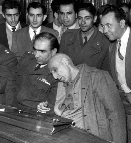 Mohammad Mossadegh, Iran's prime minister, during his trial after the CIA/MI6 Coup "OP-AJAX ...