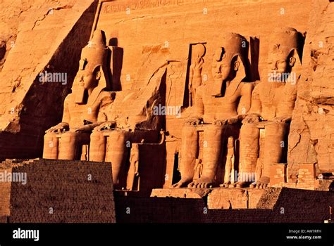 Abu Simbel temple at sunrise, Egypt Stock Photo - Alamy