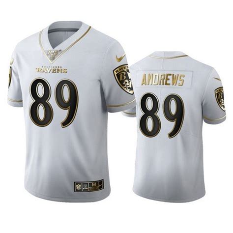 Ravens Mark Andrews All-White Golden Edition 100th Season Jersey – US ...