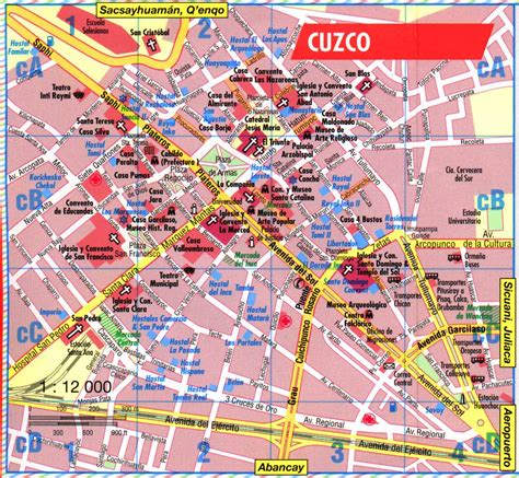 Cusco Peru Tourist Map