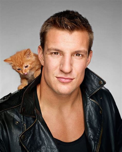 Gronk, leather jacket, kitten....recipe for a VERY nice daydream!! ;o ...