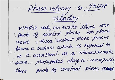 Phase velocity &group velocity - Allied Physics - Studocu