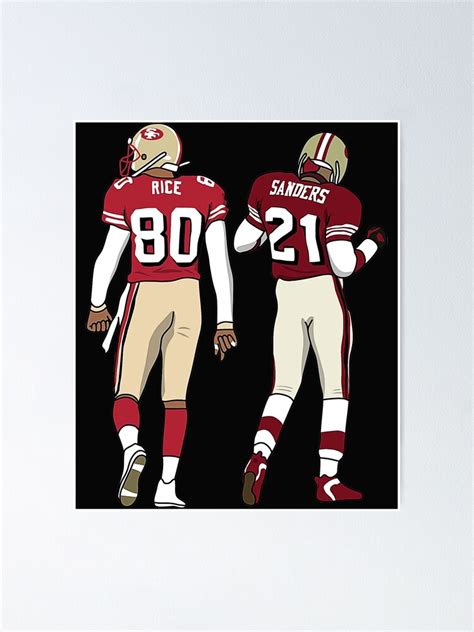 "Deion Sanders Jerry Rice" Poster for Sale by ElisabethBerga | Redbubble