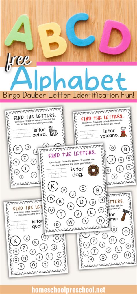 Free Printable Alphabet Bingo Dauber Worksheets