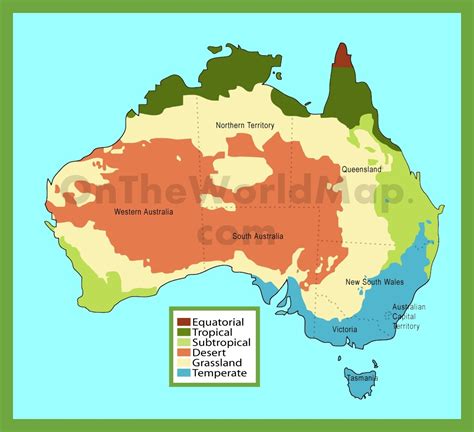 Australian climate map - Ontheworldmap.com