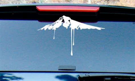 Snow mountaintop burton snowboard vinyl decal sticker