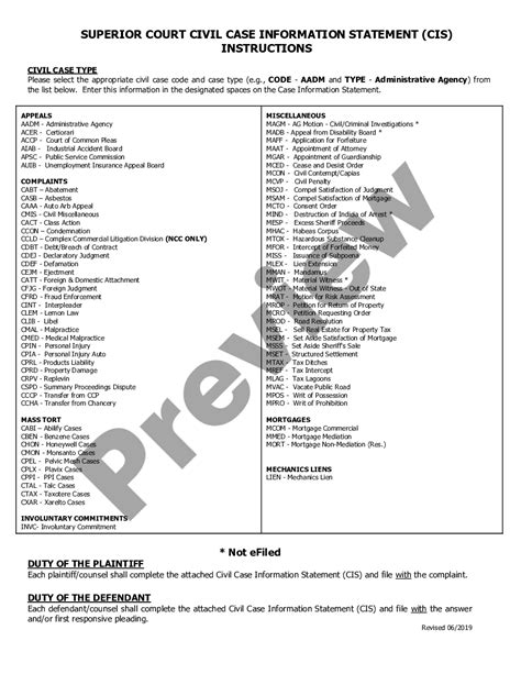 Delaware Superior Court Civil Case Information Statement - Civil Case ...