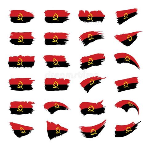 Angola Flag, Vector Illustration Stock Vector - Illustration of africa, country: 111288010