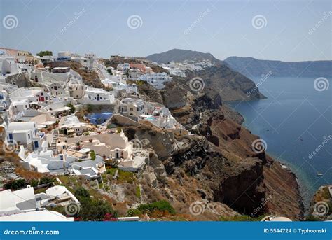 Aerial View Over Oia, Greece Stock Photo - Image of cityscape, caldera: 5544724