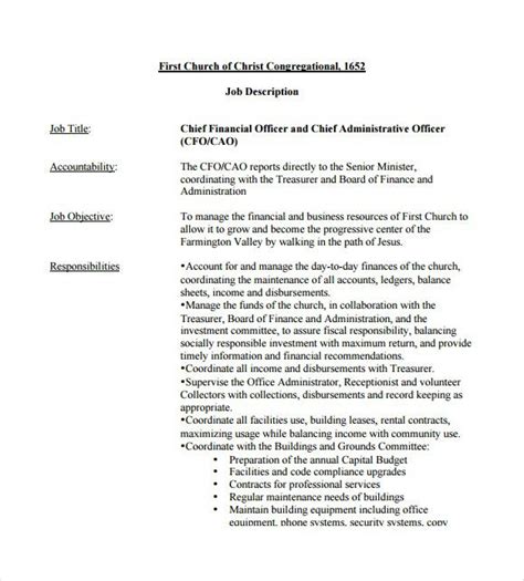 Chief Financial Officer Job Description – Gotilo