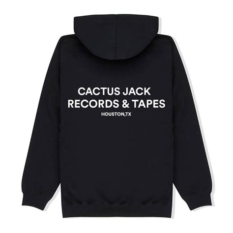 Cactus-jack-merch CACTUS JACK BLACK HOODIE RECORDS AND TAPES TRAVIS ...