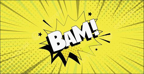 Vector Illustration Of Bam Comic Lettering On A White Background Vector, Pop, Abc, Color PNG and ...