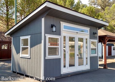 10'x16' Studio with 30x36 insulated windows, prehung 15-lite door with ...