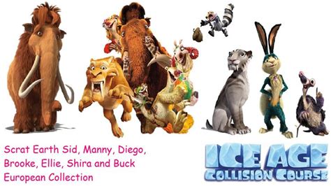 Ice Age Collision Course Scrat Earth Sid, Manny, Diego, Brooke, Ellie ...