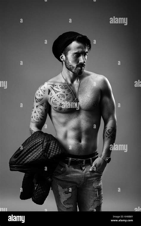 Tattooed side Black and White Stock Photos & Images - Alamy