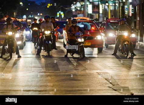 Street traffic at night Bangkok Thailand Asia Stock Photo - Alamy