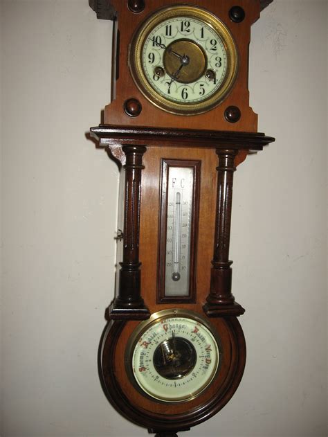 Antique Wall Clock/barometer/thermometer