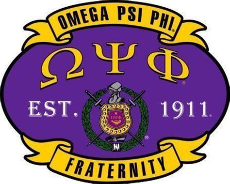 Omega Psi Phi Banner Crest - Shield Decal - Greek Gear