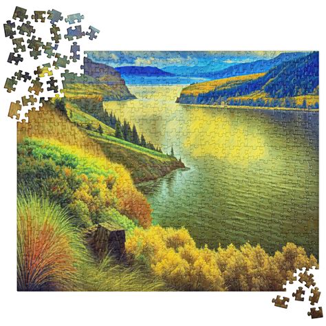 Columbia River Gorge - Digital Art - Jigsaw puzzle – Oregon Collectibles
