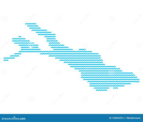 Map of Lake Constance stock vector. Illustration of constance - 103850351