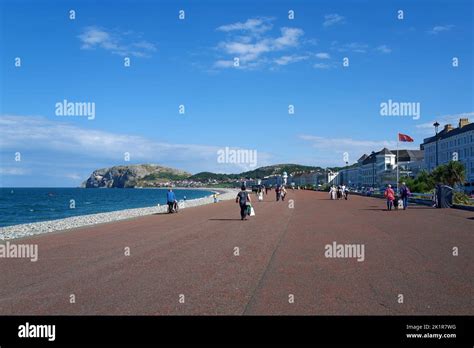 Llandudno Promenade at Llandudno in North Wales is almost two miles ...