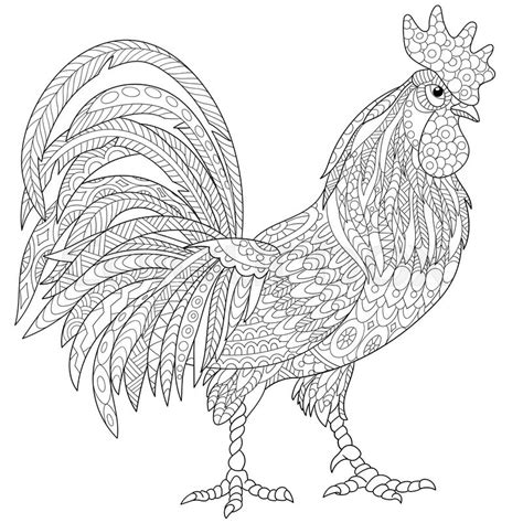 Rooster Outline Drawing at GetDrawings | Free download