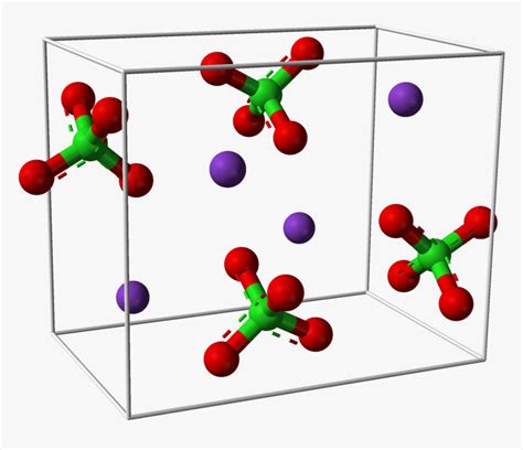 Potassium Perchlorate Unit Cell 3d Balls Perspective - Sodium ...