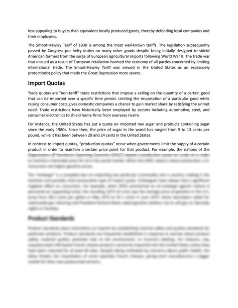 SOLUTION: Understanding the pros and cons of protectionism - Studypool