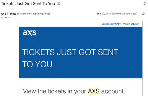 Claiming your AXS Mobile tickets – Seated