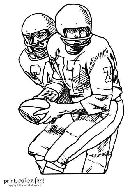 Football players coloring page - Print. Color. Fun!