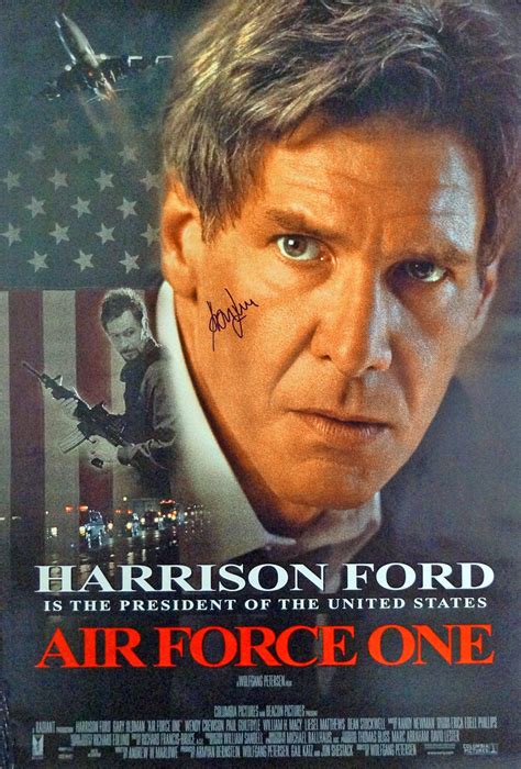 Lot Detail - Harrison Ford Signed 27" x 41" One-Sheet Movie Poster for "Air Force One" (PSA/JSA ...