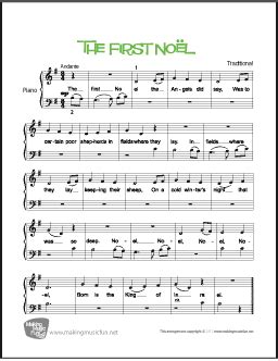 The First Noël | Free Beginner Piano Sheet Music