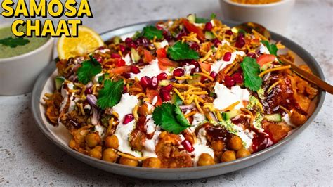 How To Make Quick And Easy Samosa Chaat Recipe|Samosa Chana Chaat ...