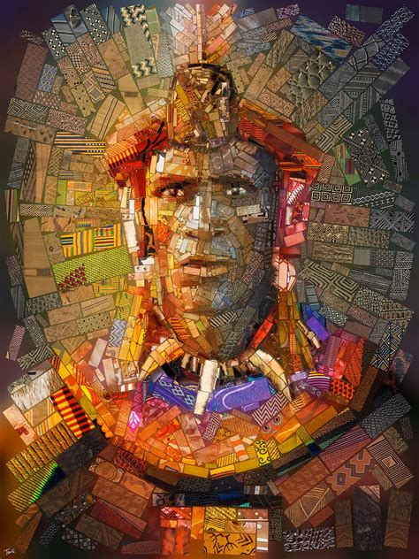 15 Incredible Portrait Photo Mosaic manipulations - The African Bricks by Charis Tsevis