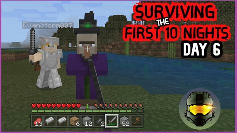 Surviving First 10 Nights Day 6 Finding Evan in a Minecraft Swamp - YouTube