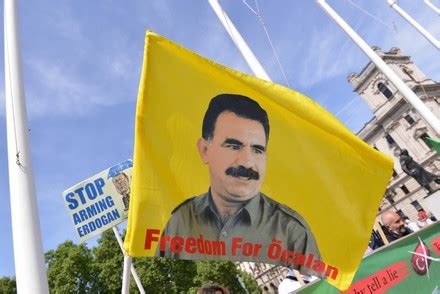 Flag Portrait Kurdish Leader Abdullah Ocalan Editorial Stock Photo ...