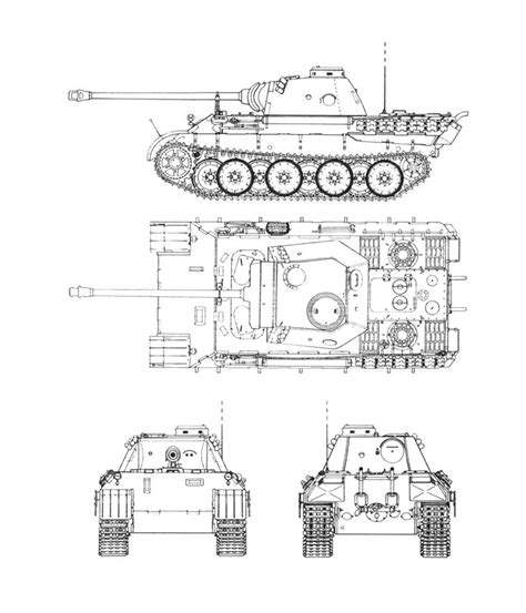 Scale Drawing in 2020 | Panther, Tank drawing, Model tanks