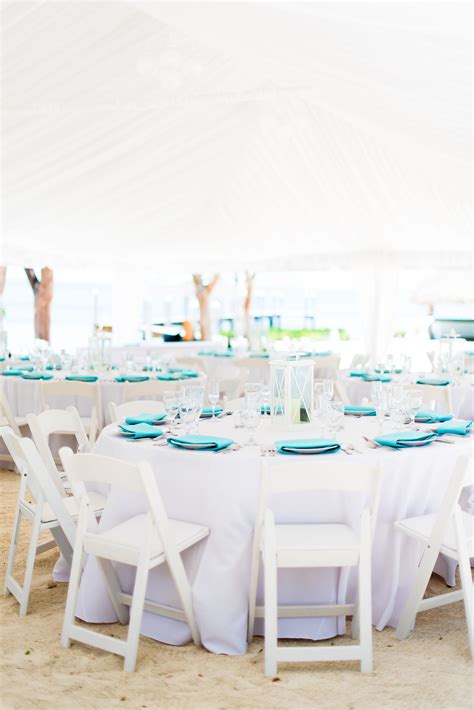 Feel the sea breeze and give a touch of Sea-foam napkins combined with ...