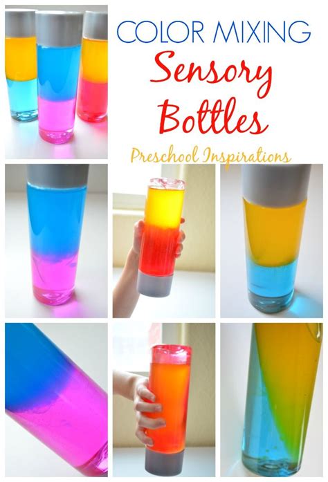 How to Make a Color Mixing Sensory Bottle | Sensory bottles preschool ...